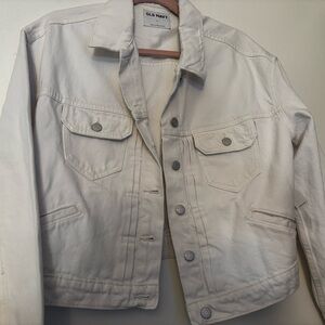 White jean jacket Old navy